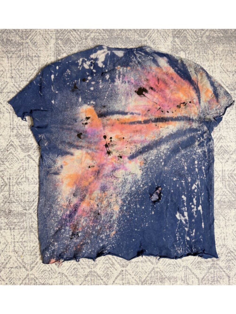 Express x Dro Lab Custom 1/1 Reworked Dyed Distressed Hand Treated Polo - Picture 7 of 8
